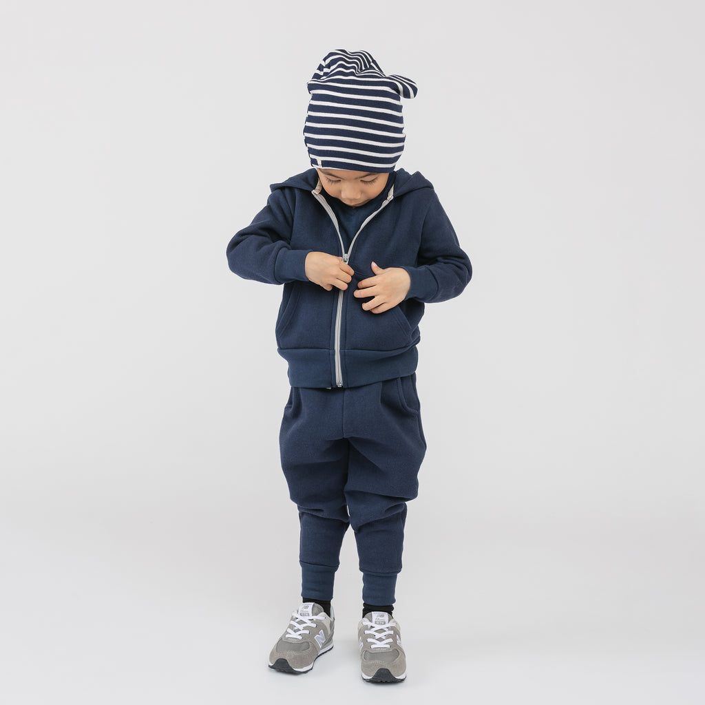 Plush Hoodie - Hoodies - Navy - 0-3 months - mini mioche