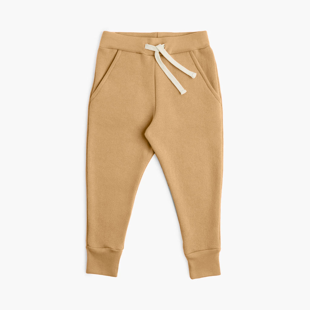Plush Skinny Sweats - 100% GOTS-Certified Organic Cotton Fleece Sweatpants - Honeycomb - Toddler Kids Tweens and Teens - Made in Canada - mini mioche