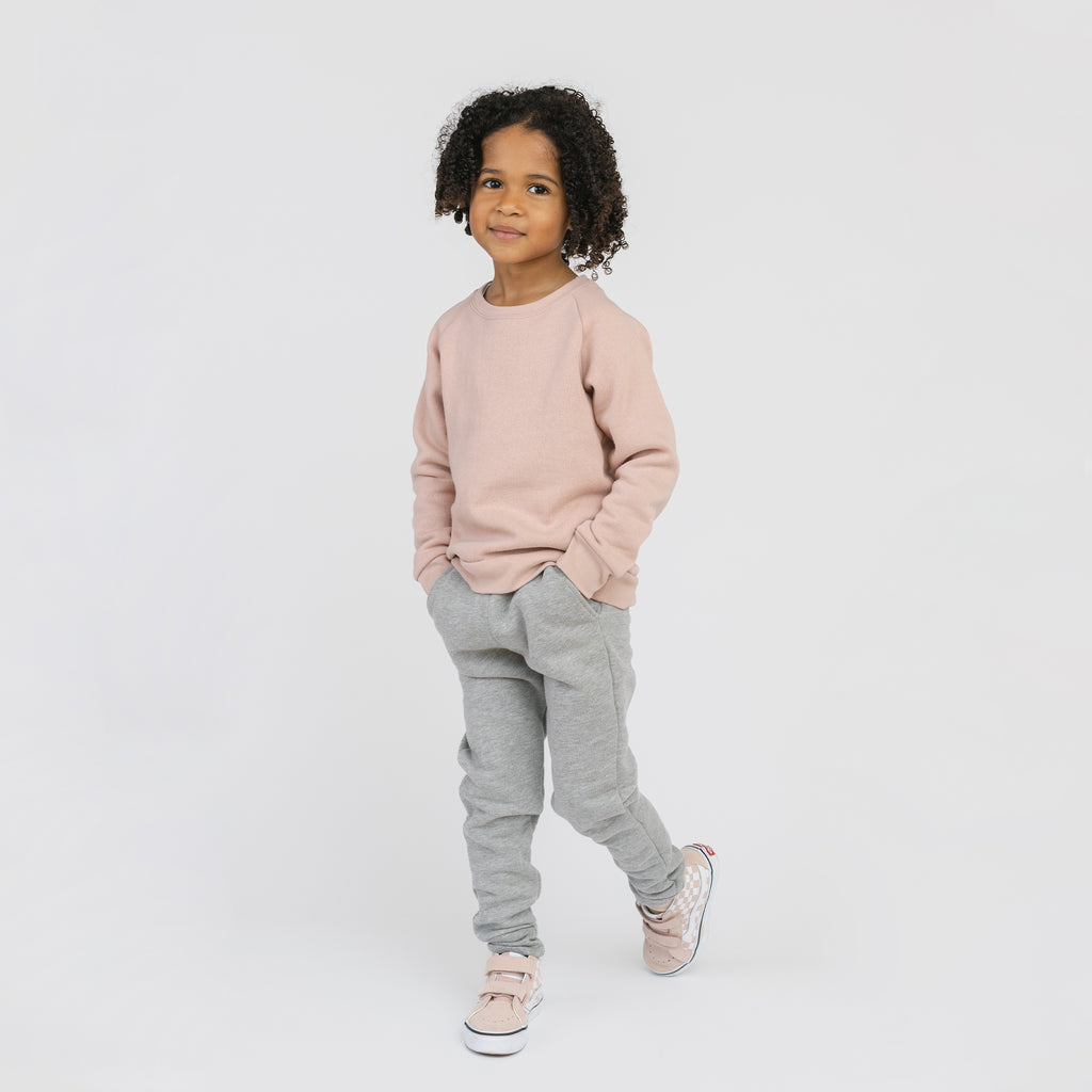 Plush Skinny Sweats - Sweatpants - Heather Grey - 6-12 months - mini mioche