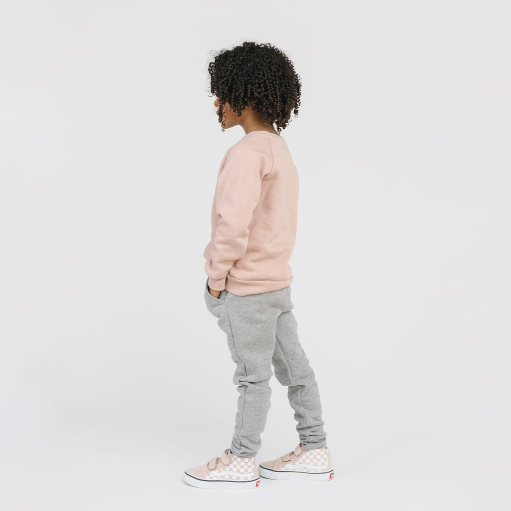 Plush Skinny Sweats - Sweatpants - Heather Grey - 6-12 months - mini mioche