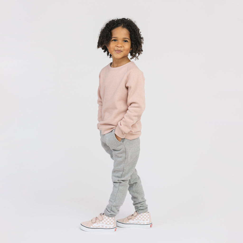 Plush Skinny Sweats - Sweatpants - Heather Grey - 6-12 months - mini mioche