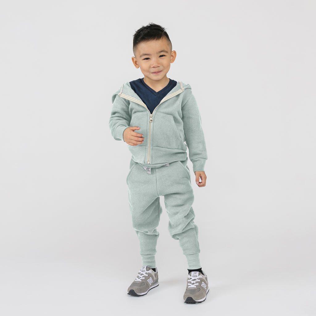 Plush Skinny Sweats - Sweatpants - Ocean - 6-12 months - mini mioche