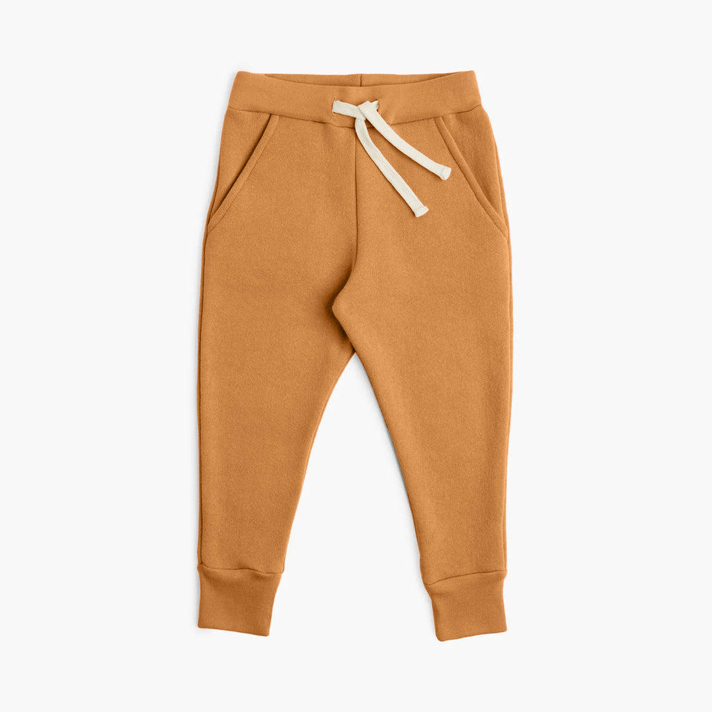 Plush Skinny Sweats - 100% GOTS-Certified Organic Cotton Fleece Sweatpants - Honeycomb - Toddler Kids Tweens and Teens - Made in Canada - mini mioche