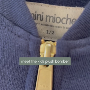 Plush Varsity Bomber - Jackets - Navy - 1/2 years - mini mioche