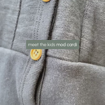 100% Organic Cotton Kids Cardigan - Mod Cardi - Navy - Babies Toddlers and Kids - mini mioche