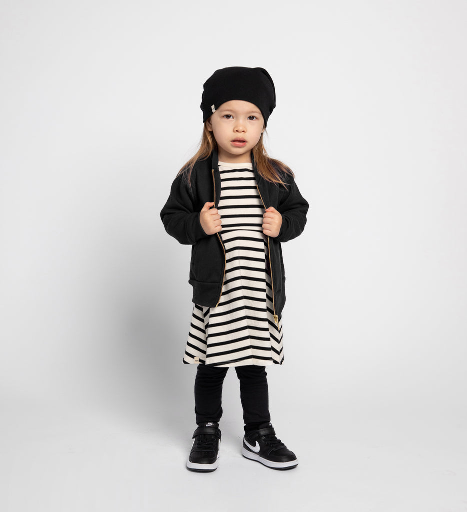 Plush Varsity Bomber - Jackets - Black - 1/2 years - mini mioche